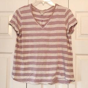 Fossil Pink & Cream Striped T-Shirt
